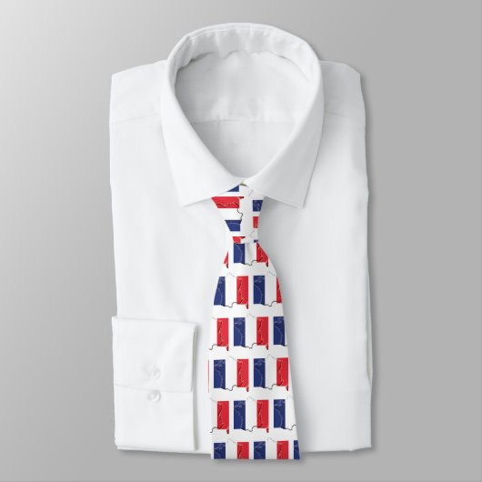 Patriotic FRENCH FLAG Monogram Stropdas (Gebonden)
