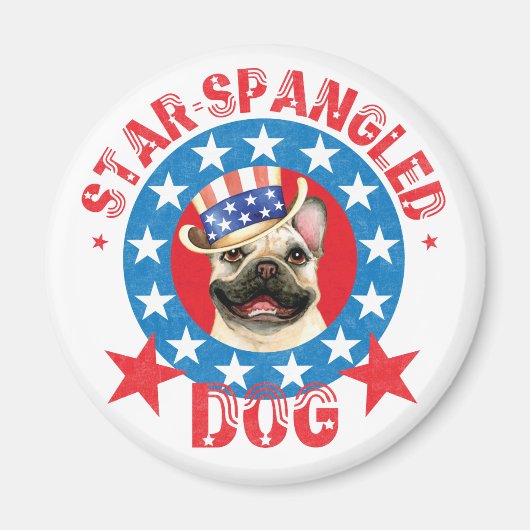 Patriotic Frenchie Magnet (Voorkant)