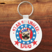 Patriotic Frenchie Sleutelhanger (Voorkant)