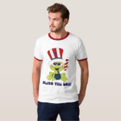 Patriotic Frog Bless USA Juli Vierde t-shirt (Voorkant volledig)