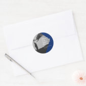 Patriotic Fundraiser Event Classic Round Sticker (Envelop)
