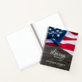 Patriotic Funeral Guestbook American Flag Memorial Notitieboek (Binnen)