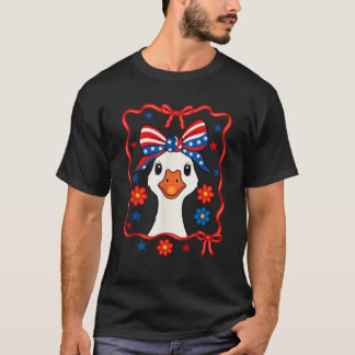 Patriotic Funny Goose America Happy 4th of July Co T-shirt
