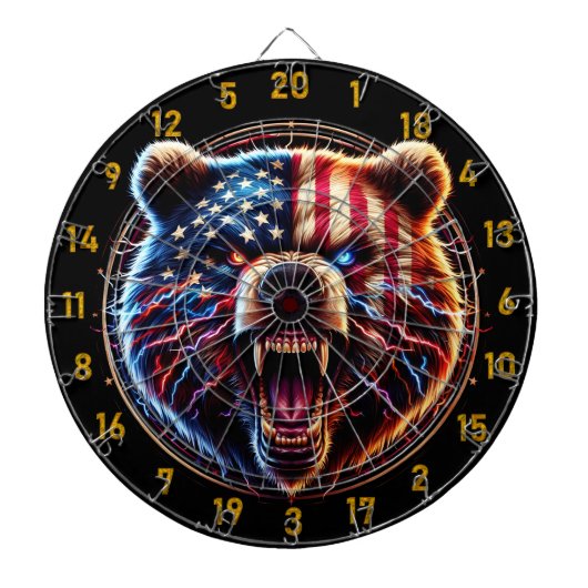 Patriotic Fury Gold Beer Dartbord (Voorkant)