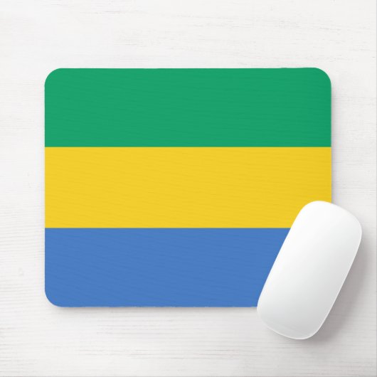 Patriotic Gabon Flag Muismat (Met muis)