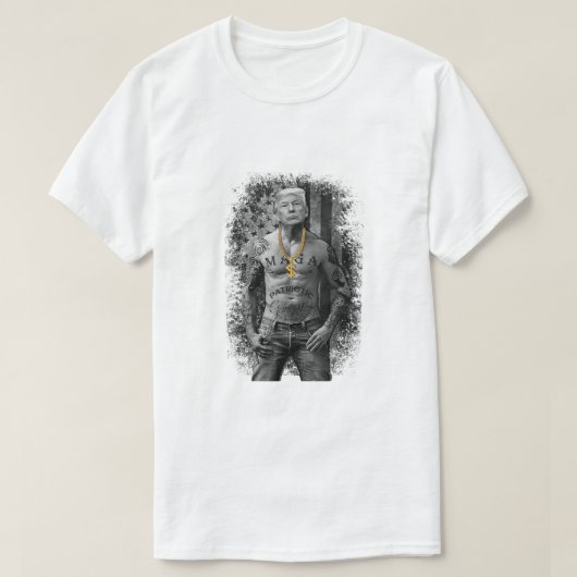 Patriotic Gangster Anti-Liberal Pro Trump T-shirt (Design voorkant)