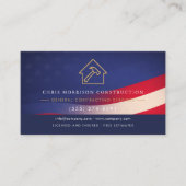 Patriotic General Contractor QR Code Visitekaartje (Voorkant)