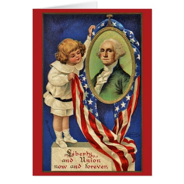  Patriotic George Washington Card (Voorkant)