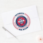 Patriotic Georgia Circle Design Sticker (Envelop)