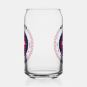 Patriotic Georgia typografie ontwerp Blikvorm Glas (Links)