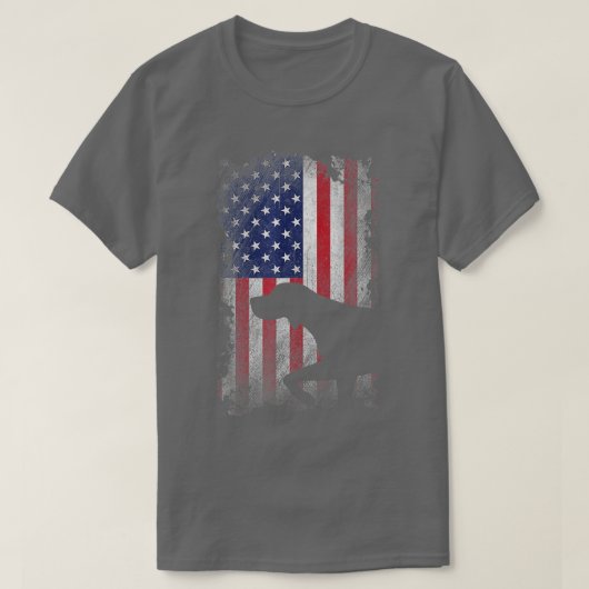 Patriotic German Shorthaired Pointer American Flag T-shirt (Design voorkant)
