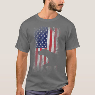 Patriotic German Shorthaired Pointer American Flag T-shirt