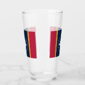 Patriotic glass cup with flag of Mississippi Glas (Links)