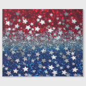 Patriotic Glitter Cadeaupapier (Vlak)