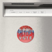Patriotic Glitter Drip Americana Vote Magneet (Insitu (Vaatwasser))
