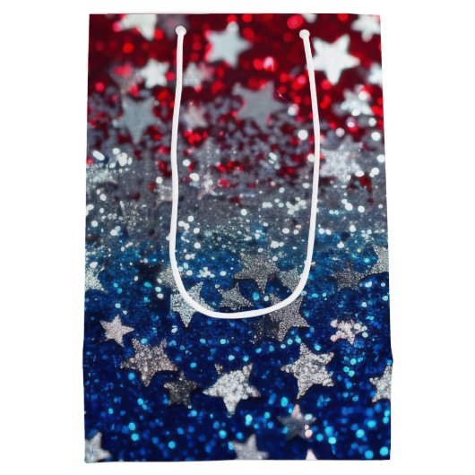 Patriotic Glitter Medium Cadeauzakje (Achterkant)