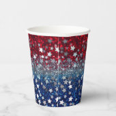 Patriotic Glitter Papieren Bekers (Rechts)