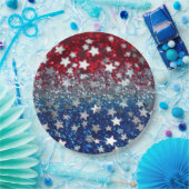 Patriotic Glitter Papieren Bordje (Feest)