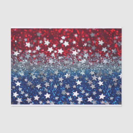 Patriotic Glitter Tissuepapier (Voorkant)