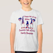 Patriotic Gnome Family Reunion Viering Tri-Blend Shirt (Voorkant)