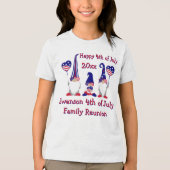 Patriotic Gnome Family Reunion Viering Tri-Blend Shirt (Voorkant)