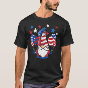 Patriotic Gnomes 4th Of July Women Girl American T-shirt