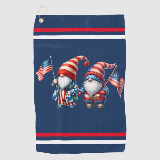 Patriotic Gnomes Golf Towel Golfhanddoek (Voorkant)