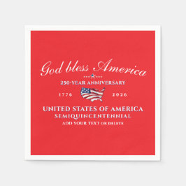 Patriotic God Bless America 250 Semiquincentennial Servet