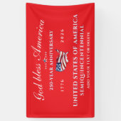 Patriotic God Bless America 250 Semiquincentennial Spandoek (Verticaal)