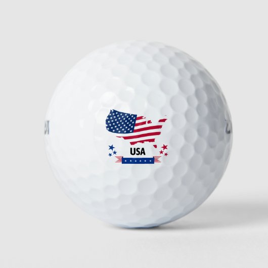 Patriotic Golf Balls American flag Golfballen (Voorkant)