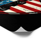 Patriotic Golf Draag VS-sterke Golf Cart Poster (Hoek)