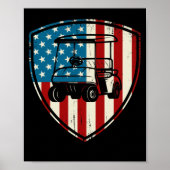 Patriotic Golf Draag VS-sterke Golf Cart Poster (Voorkant)