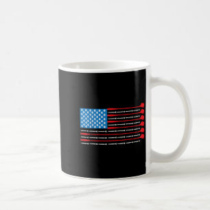Patriotic Golf Shirt - Verenigde Staten Vlag Golf  Koffiemok