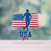 Patriotic Golf USA Acryl Bord (Neutraal)