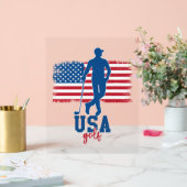 Patriotic Golf USA Acryl Bord (Huwelijk)