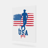 Patriotic Golf USA Acryl Bord (Hoek)