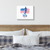 Patriotic Golf USA Canvas Afdruk (Insitu (Slaapkamer))
