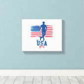 Patriotic Golf USA Canvas Afdruk (Insitu (Houten vloer))