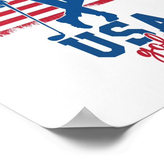 Patriotic Golf USA Poster (Hoek)