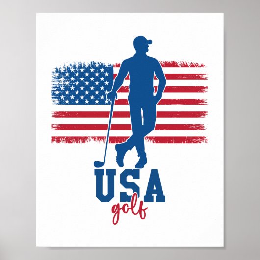 Patriotic Golf USA Poster (Voorkant)