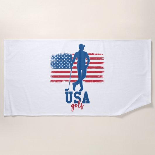 Patriotic Golf USA Strandlaken (Voorkant)