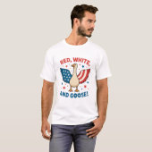 Patriotic Goose 4 juli Coquette Verenigde Staten T-shirt (Voorkant volledig)