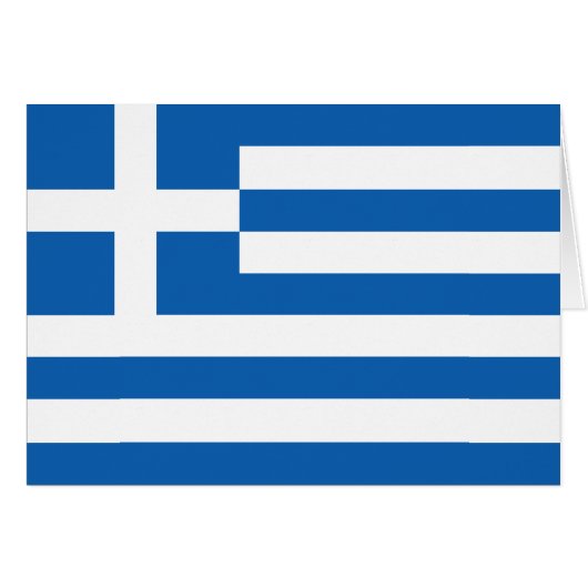 Patriotic Greece Flag (Voorkant Horizontaal)