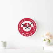Patriotic Greenland Clock, Bear, Greenland Flag Ronde Klok (Huis)