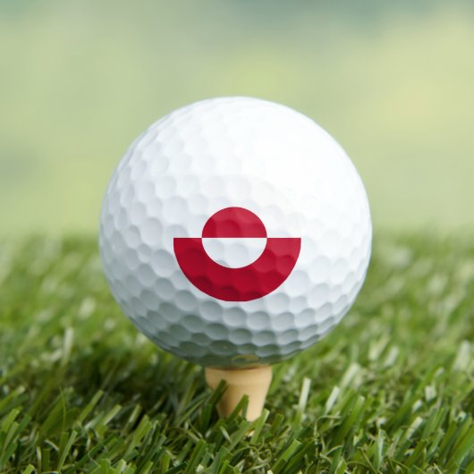 Patriotic Greenland Golf Ball, Greenland Flag Golfballen (Insitu Shirt)
