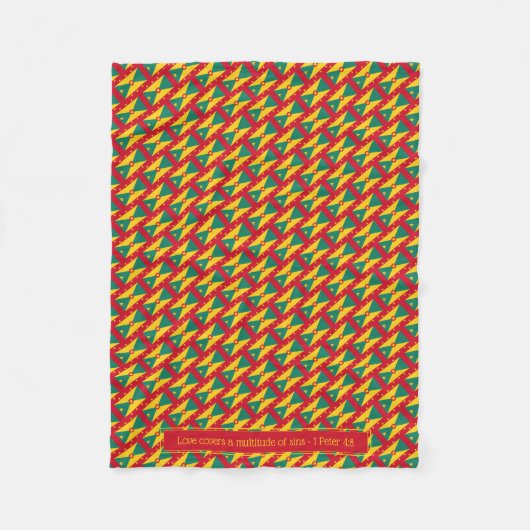 Patriotic GRENADA CARRIACOU  Fleece Deken (Voorkant)