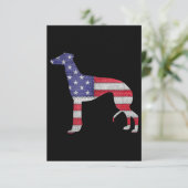 Patriotic Greyhound American Flag Embroidery Bedankkaart (Staand voorkant)