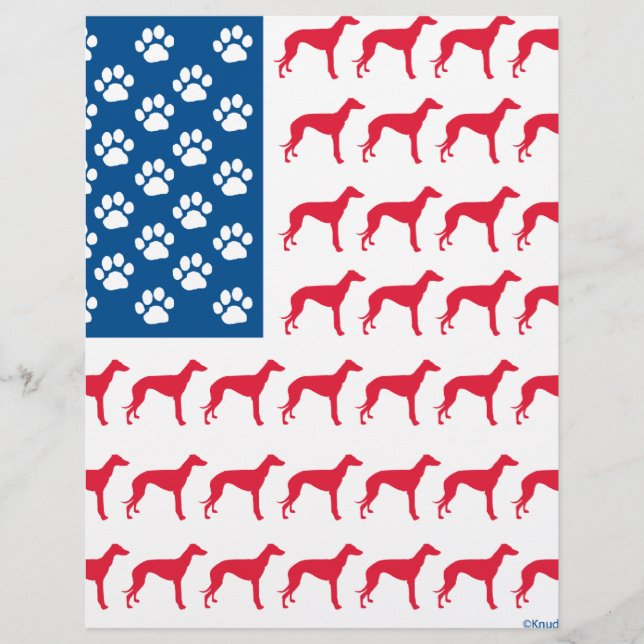 Patriotic Greyhound Dog (Voorkant)