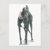 Patriotic Greyhound Dog Art Briefkaart (Voorkant)