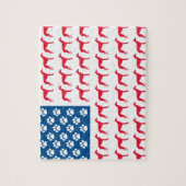 Patriotic Greyhound Dog Legpuzzel (Verticaal)